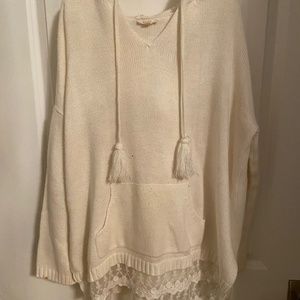 ODDY Cream+lace sweater